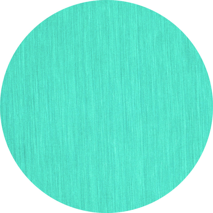 Round Abstract Turquoise Contemporary Rug, con222turq