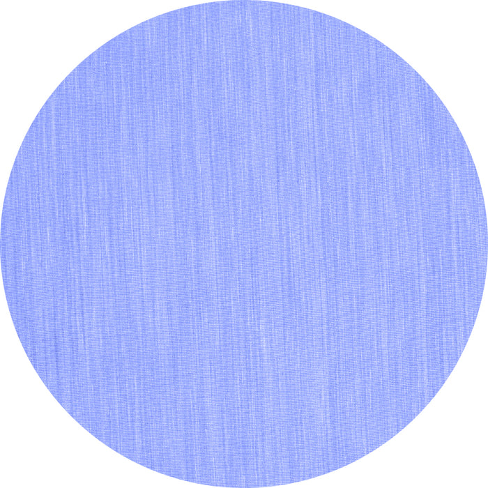 Round Abstract Blue Contemporary Rug, con222blu