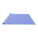 Sideview of Machine Washable Abstract Blue Contemporary Rug, wshcon222blu