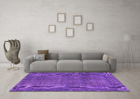 Machine Washable Abstract Purple Contemporary Rug, wshcon2230pur