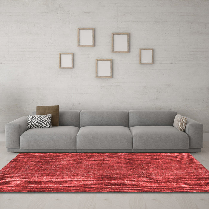 Contemporary Red Washable Rugs