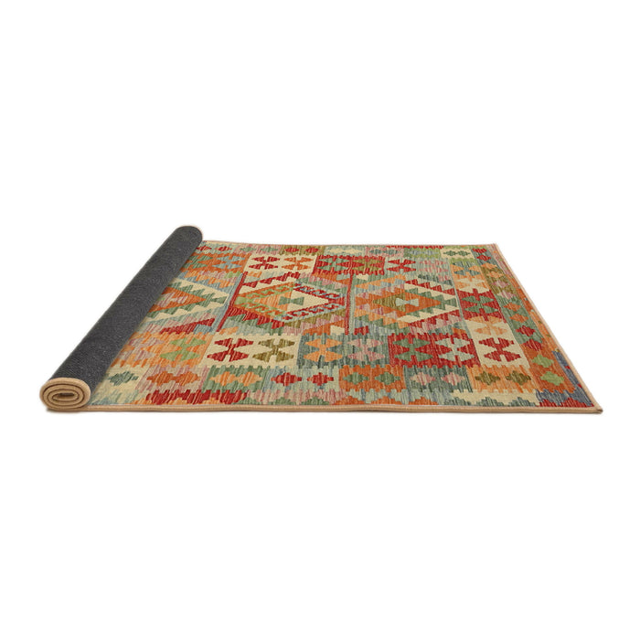 Thickness of Contemporary Orange Southwestern Rug, con2231