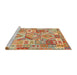 Serging Thickness of Machine Washable Contemporary Orange Rug, wshcon2231