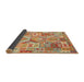 Thickness of Contemporary Orange Southwestern Rug, con2231