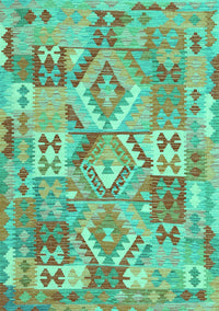 Southwestern Turquoise Country Rug, con2231turq