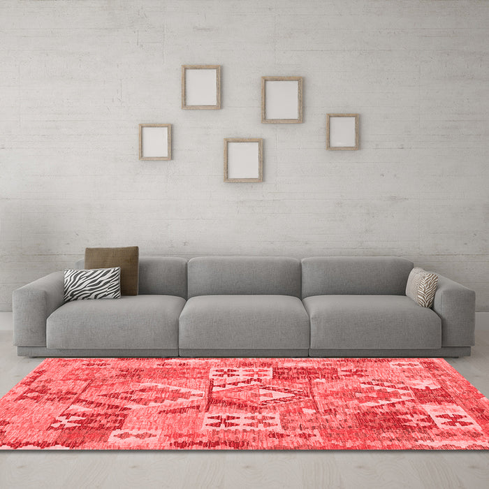 Country Red Washable Rugs
