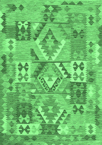 Southwestern Emerald Green Country Rug, con2231emgrn