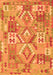 Serging Thickness of Machine Washable Southwestern Orange Country Area Rugs, wshcon2231org