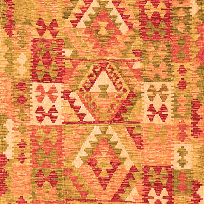 Serging Thickness of Machine Washable Southwestern Orange Country Area Rugs, wshcon2231org