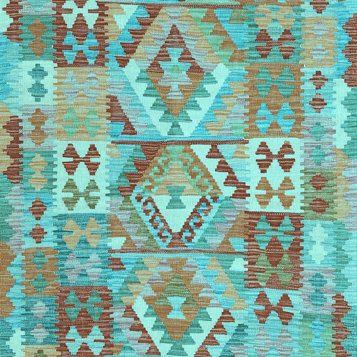 Machine Washable Southwestern Light Blue Country Rug, wshcon2231lblu