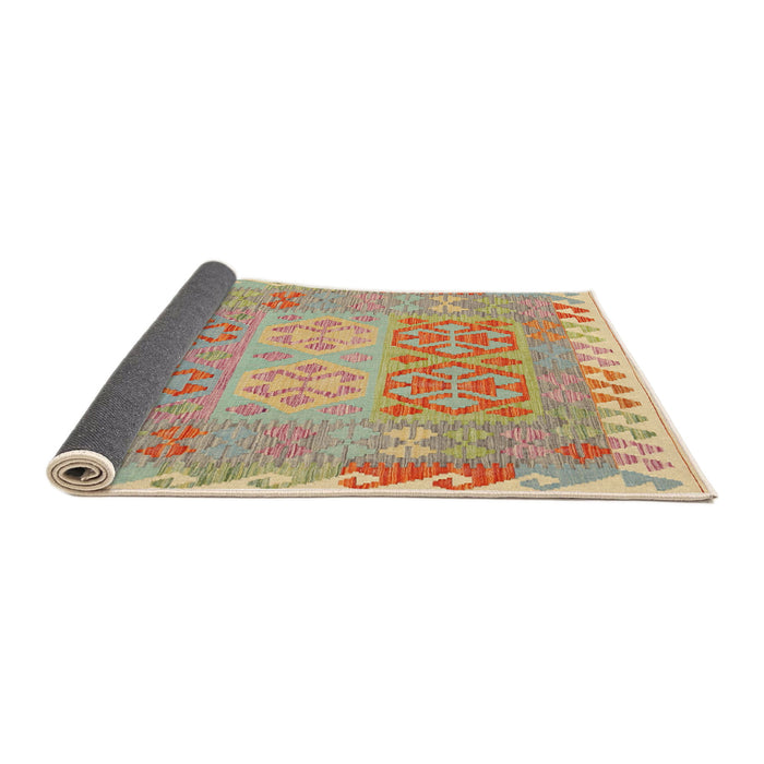 Thickness of Contemporary Sunrise Orange Southwestern Rug, con2232