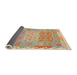 Thickness of Contemporary Sunrise Orange Southwestern Rug, con2232