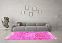 Machine Washable Southwestern Pink Country Rug, wshcon2232pnk