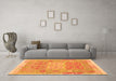 Machine Washable Southwestern Orange Country Area Rugs in a Living Room, wshcon2232org