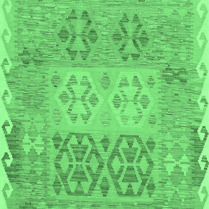 Machine Washable Southwestern Emerald Green Country Area Rugs, wshcon2232emgrn
