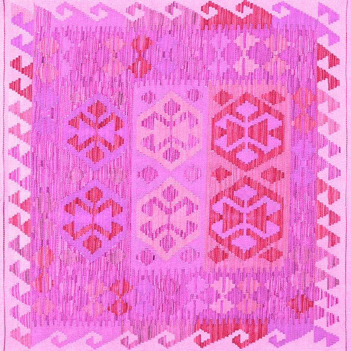 Square Southwestern Pink Country Rug, con2232pnk