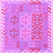 Square Southwestern Purple Country Rug, con2232pur