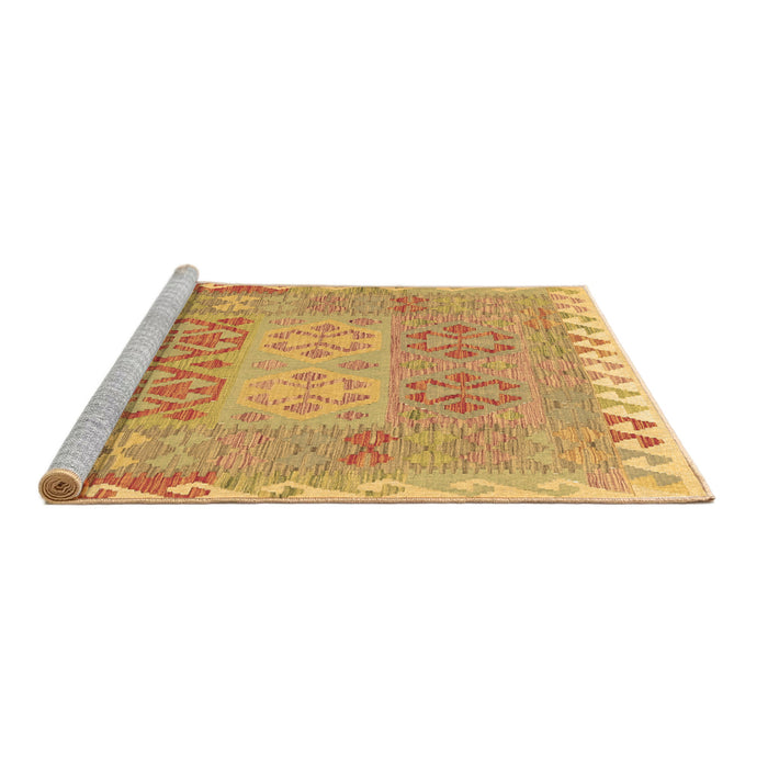 Sideview of Machine Washable Southwestern Brown Country Rug, wshcon2232brn