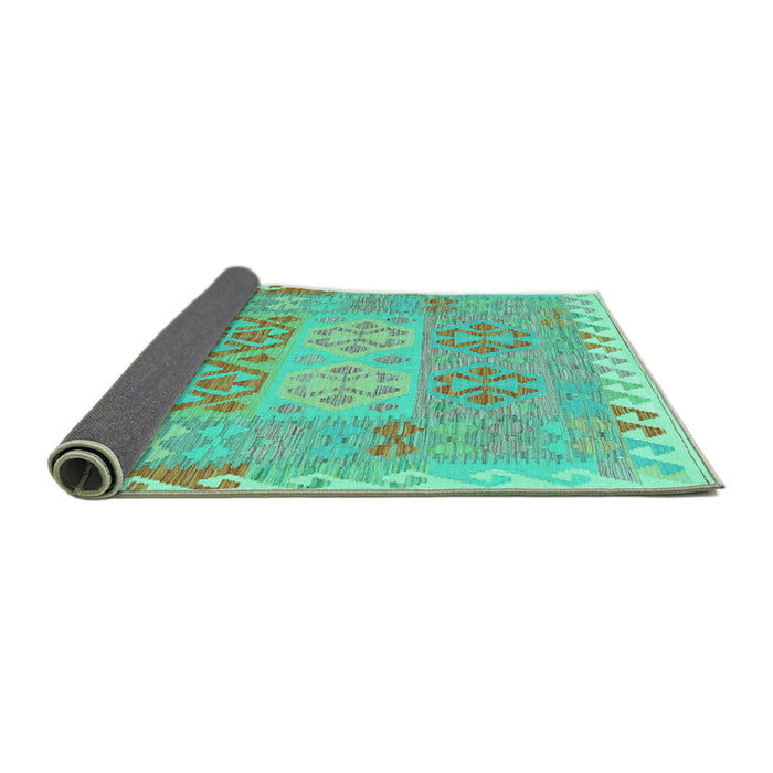Sideview of Southwestern Turquoise Country Rug, con2232turq