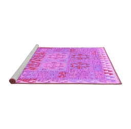 Sideview of Machine Washable Southwestern Purple Country Area Rugs, wshcon2232pur