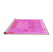 Sideview of Machine Washable Southwestern Pink Country Rug, wshcon2232pnk