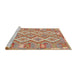Serging Thickness of Machine Washable Contemporary Orange Rug, wshcon2233