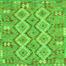 Serging Thickness of Southwestern Green Country Rug, con2233grn