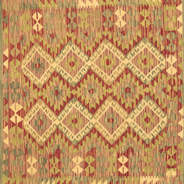 Square Machine Washable Southwestern Brown Country Rug, wshcon2233brn