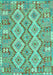 Southwestern Turquoise Country Rug, con2233turq