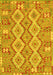 Machine Washable Southwestern Yellow Country Rug, wshcon2233yw