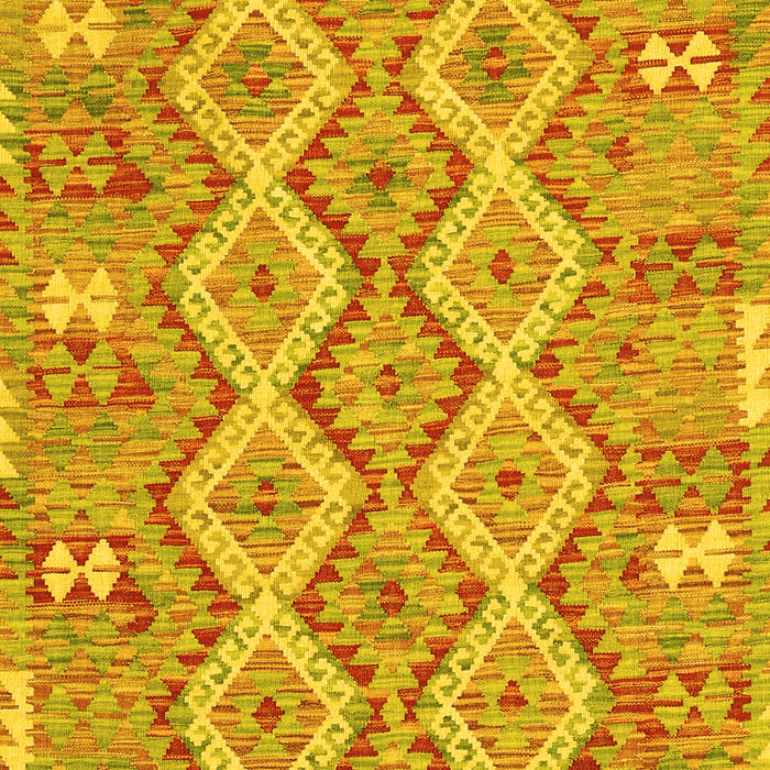 Machine Washable Southwestern Yellow Country Rug, wshcon2233yw