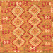 Serging Thickness of Southwestern Orange Country Rug, con2233org