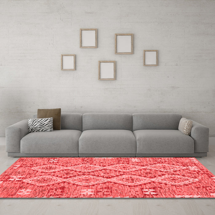 Country Red Washable Rugs