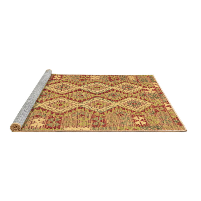 Sideview of Machine Washable Southwestern Brown Country Rug, wshcon2233brn