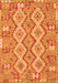 Serging Thickness of Machine Washable Southwestern Orange Country Area Rugs, wshcon2233org