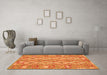 Machine Washable Southwestern Orange Country Area Rugs in a Living Room, wshcon2233org