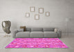 Machine Washable Southwestern Pink Country Rug in a Living Room, wshcon2233pnk