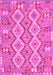 Machine Washable Southwestern Pink Country Rug, wshcon2233pnk