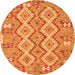 Square Southwestern Orange Country Rug, con2233org