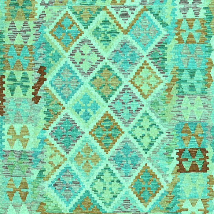 Machine Washable Abstract Turquoise Contemporary Area Rugs, wshcon2234turq