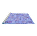 Sideview of Machine Washable Abstract Blue Contemporary Rug, wshcon2234blu