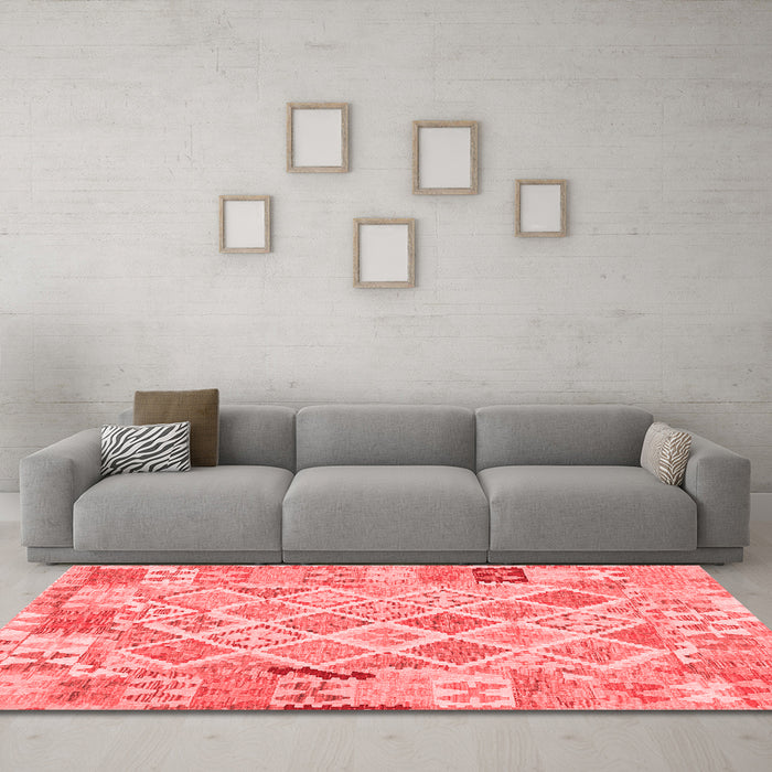Contemporary Red Washable Rugs