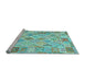 Sideview of Machine Washable Abstract Light Blue Contemporary Rug, wshcon2234lblu