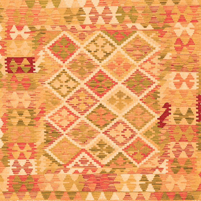 Serging Thickness of Abstract Orange Contemporary Rug, con2234org