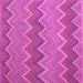 Square Machine Washable Southwestern Pink Country Rug, wshcon2235pnk