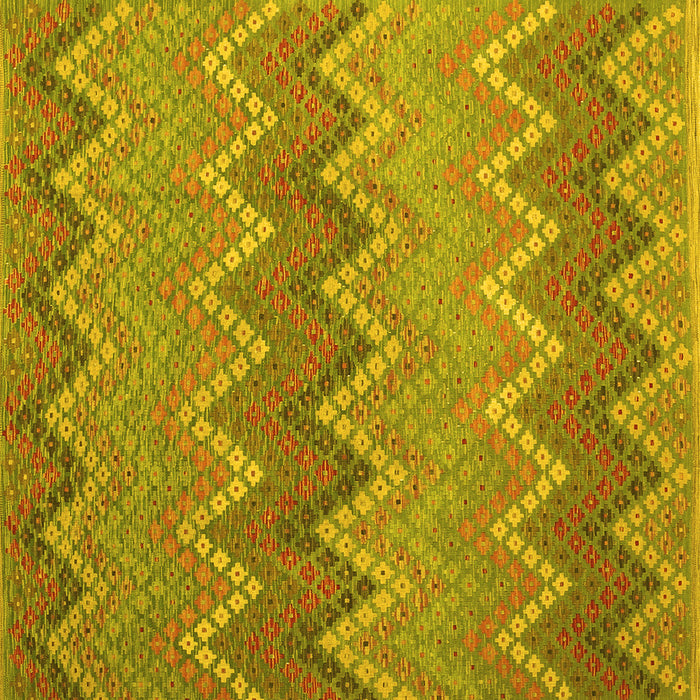 Square Southwestern Yellow Country Rug, con2235yw