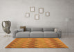 Machine Washable Southwestern Orange Country Area Rugs in a Living Room, wshcon2235org