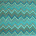 Square Southwestern Light Blue Country Rug, con2235lblu