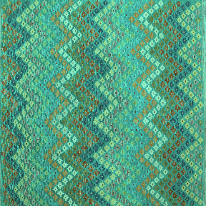 Square Southwestern Turquoise Country Rug, con2235turq