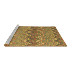 Sideview of Machine Washable Southwestern Brown Country Rug, wshcon2235brn